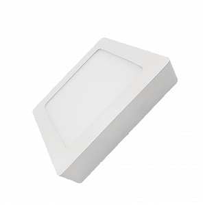 Plafon Superled Sobrepor 18W bivolt 2700K Quadrado 22,3cm x 22,3cm.