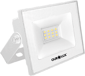 Refletor Superled Projetor Slim 10W Branco 6500K bivolt.
