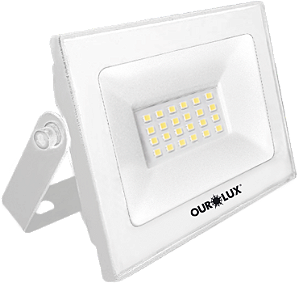 Refletor Superled Projetor Slim 20W Branco 6500K bivolt.