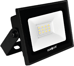 Refletor Superled Projetor Slim 20W Preto 6500K bivolt.