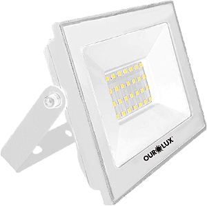 Refletor Superled Projetor Slim 30W Branco 6500K bivolt.