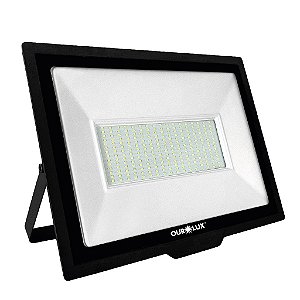 Refletor Superled Projetor Slim 300W Preto 6500K bivolt.