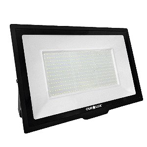 Refletor Superled Projetor Slim 500W Preto 6500K bivolt.