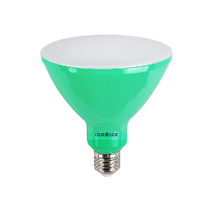 Lâmpada Superled PAR38 16W bivolt 30º Verde IP66.