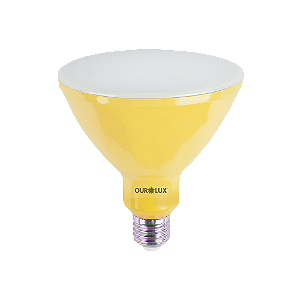 Lâmpada Superled PAR38 16W bivolt 30º Amarelo IP66.