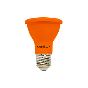 Lâmpada Superled PAR20 6W IP65 38° âmbar bivolt.