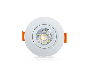 Superled Mini Spot redondo 3W 6400K branco frio bivolt.