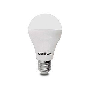 Lâmpada Superled Ouro 9W bivolt 6500K branco frio.