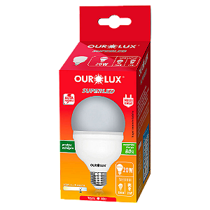 Lâmpada Superled Alta Potência T 20W Bivolt 6500K E27.
