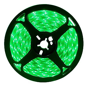 Fita LED 4,8W/M 24W 12V 5 metros IP20 Verde.