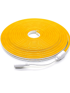 Fita LED Neon 12W/M 60W 12V 5 metros externo IP65 Amarelo.