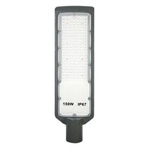 Luminária LED pública slim 150W SMD sensor Fotocélula 6500K bivolt IP67 INMETRO.