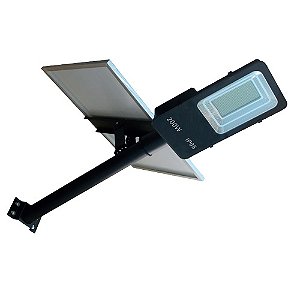 Luminária LED Pública 200W Preta Solar IP65 6500K INMETRO.