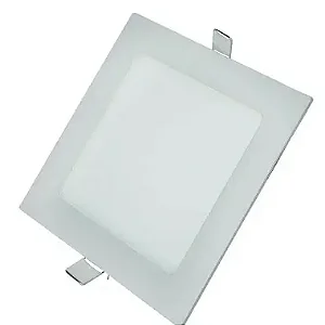 Luminária Plafon LED 6W Quadrada 12cm x 12cm Embutir 4000K bivolt.