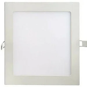 Luminária Plafon LED 18W Quadrada 22,5cm x 22,5cm Embutir 3000K bivolt.