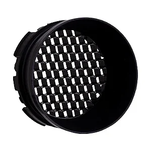 Acessório kit grade antiofuscante para spot flow MR11 Mini dicróica Gu10 alumínio e ABS preto.