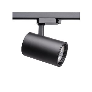 Spot de trilho Zylinder PAR20 máximo 50w 14,1X13,3X8,5cm alumínio preto.