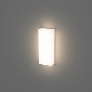 Arandela LED Ice retangular externo 3000K 5W bivolt IP65 120º 20X8,2X4,2cm policarbonato branco.