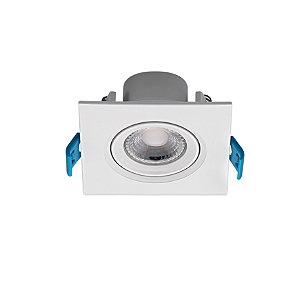 Plafon de embutir LED Easy Face plana quadrado 38° 3000K 3W bivolt.