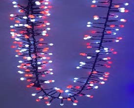 Pisca Festão 400 LEDS bolinha branco e vermelho bivolt 3 metros IP65 com memória.