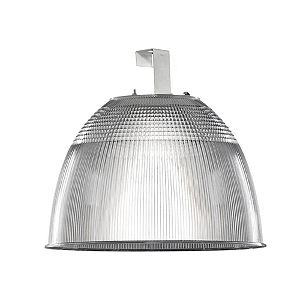 Luminária Prismática Prato e Gancho para perfilado 16 polegadas E-40.