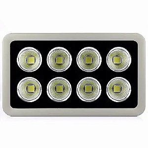 Refletor holofote LED Ultra COB cinza 400w 6500K branco frio IP66.