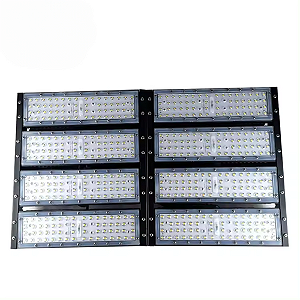 Refletor industrial led modular 400W 3000K branco quente bivolt IP67.
