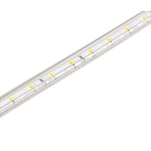 Fita LED 10W/M 3000K 127V IP67 uso externo potência total 50W.