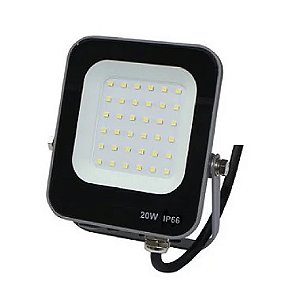 Refletor LED MAX 20W 2400 lumens 6500K SMD IP66 bivolt.