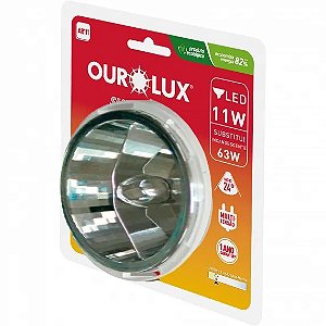 Lâmpada Superled AR111 11W bivolt GU10 2700K 24°.