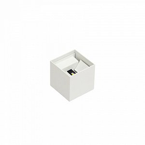 Arandela de Parede LED Flap Quadrado Facho Ajustável externo 3000K 6W Bivolt 10x10x10cm Alumínio Branco.
