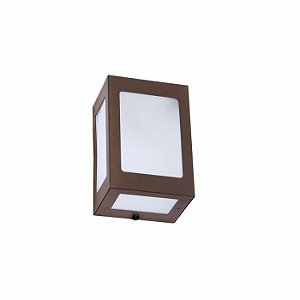 Arandela de Parede Gênova Quadrado 5 Vidros externo 18x12,5x9cm Alumínio e Vidro Café.