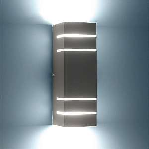 Arandela de Parede Paris Retangular externo 35x11x11cm Alumínio Preto sem Vidro.