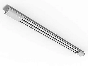 Luminária New Lamp branca para 1 ou 2 lâmpadas 18/20W 120cm.
