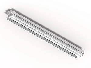 Luminária industrial de alto rendimento para 2 lâmpadas 9/10W 60cm.