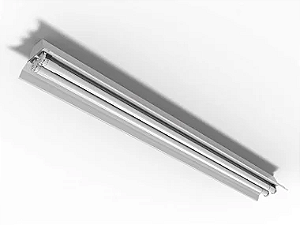 Luminária industrial para 2 lâmpadas 9/10W 60cm.