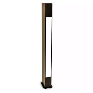Poste Balizador Maxxi Externo 80x7x9cm Metal e Acrílico Café.
