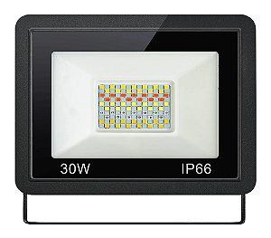 Refletor Smart LED 30W RGB bivolt 2400 lúmens com função de memória IP66.
