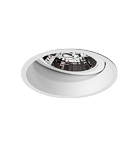 Embutido Microborda branco fosco Redondo Facho Orientável AR70 Ø9,4x9,5cm Alumínio.