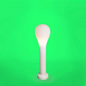 Poste Balizador Gota Médio Externo 57xØ18,5cm Polietileno Branco.