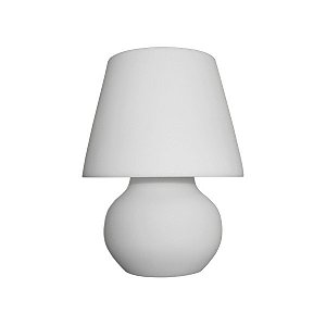 Abajur Lampe Ø30x46cm Polietileno Branco.