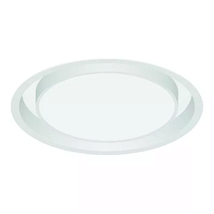 Luminária de Embutir LED Miradi Redondo 4000K 37,4W Bivolt Ø35x10,5cm Alumínio e Acrílico Branco Fosco.