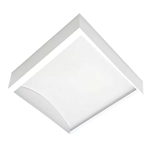 Plafon de Sobrepor LED Tulia Quadrado 5000K 17,9W Bivolt 29,1x29,1x10cm Alumínio Branco Fosco.