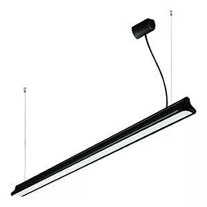Pendente LED Jasiri Linear 4000K 36,7W Bivolt 113x4,5x3,8cm Alumínio Preto Brilhante.