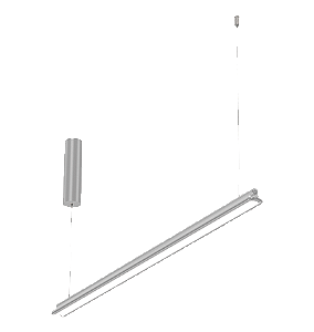 Pendente LED Jasiri Linear 2700K 36,7W Bivolt 113x4,5x3,8cm Alumínio Prata Acetinado.