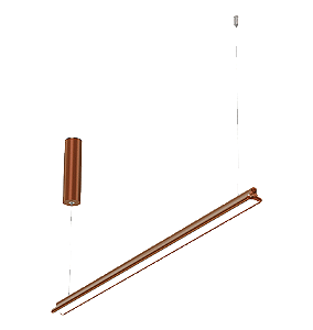 Pendente LED Jasiri Linear 4000K 36,7W Bivolt 113x4,5x3,8cm Alumínio Cobre Clássico.