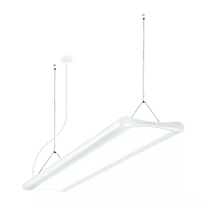 Pendente LED Jasiri Linear 2700K 71W Bivolt 115,5x25x4cm Alumínio Branco Brilhante.