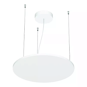 Pendente LED Eneza Redondo Luz Indireta 2700K 30,1W Bivolt Ø50cm Alumínio Branco Fosco.