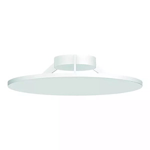 Plafon de Sobrepor LED Eneza Redondo Luz Indireta 2700K 41,9W Bivolt Ø60x11cm Alumínio Branco Fosco.