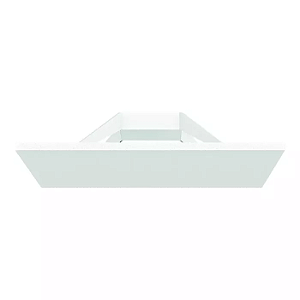 Plafon de Sobrepor LED Eneza Quadrado Luz Indireta 2700K 58,8W Bivolt 60x60x11cm Alumínio Branco Fosco.